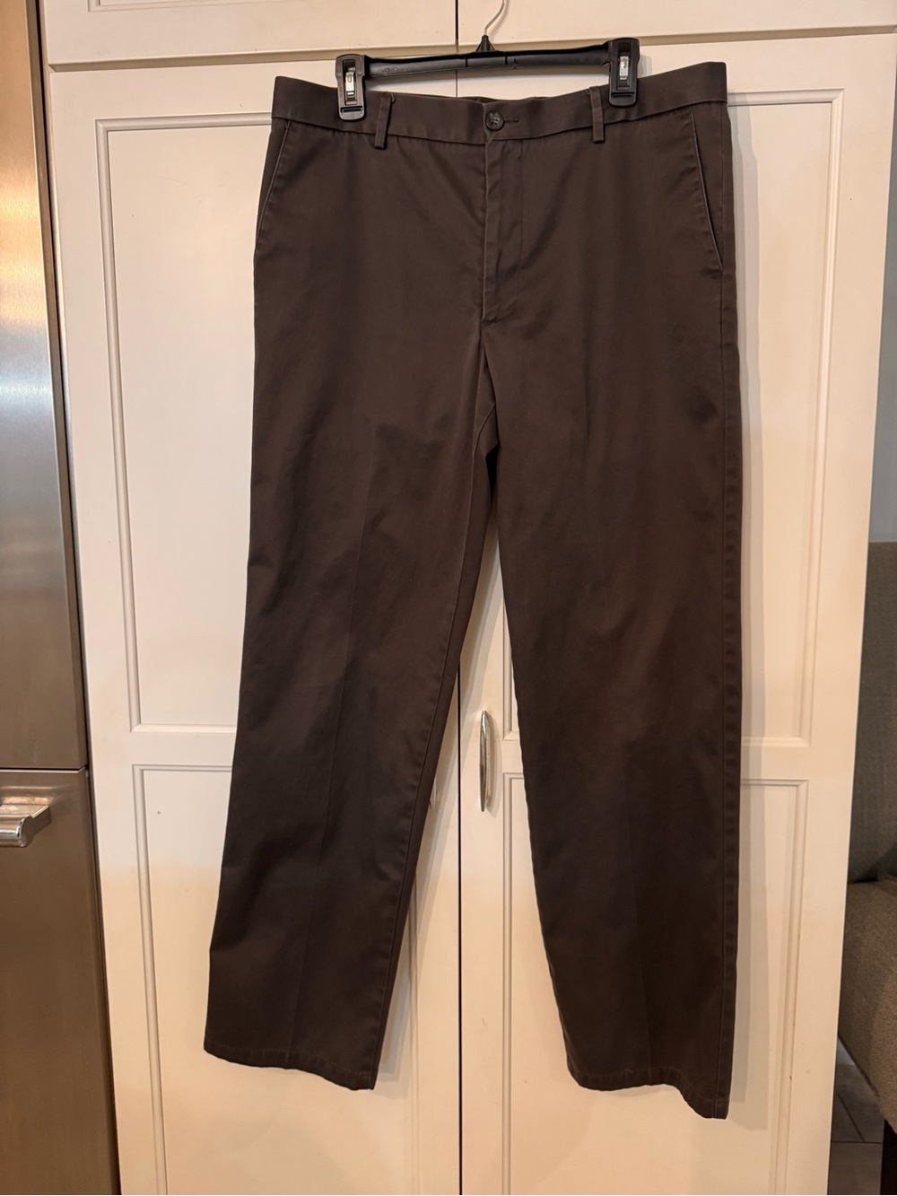 Like New Men's Classic Straight-Leg Pants - Charcoal 36” waist x 34” length